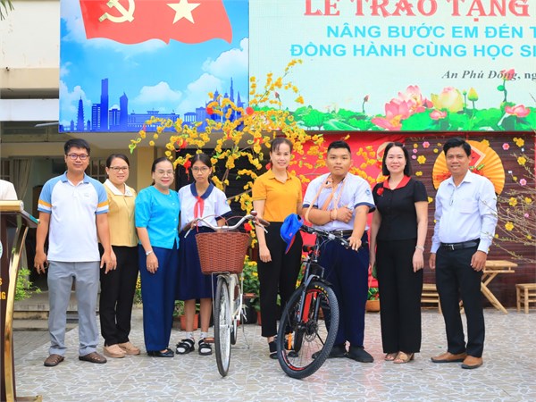 Nâng bước em đến trường – đồng hành cùng học sinh khó khăn tại trường thcs an phú đông